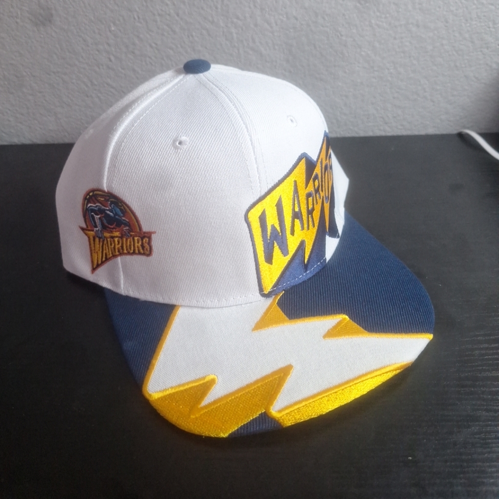 GOLDEN STATE WARRIORS TEAM SNAPBACK CAP HAT by MITCHELL AND NESS Throwback Logo